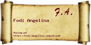 Fodi Angelina névjegykártya